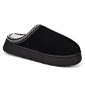 Beranmey Unisex Slippers Size 40-41 Black Cozy Platform Anti-Slip